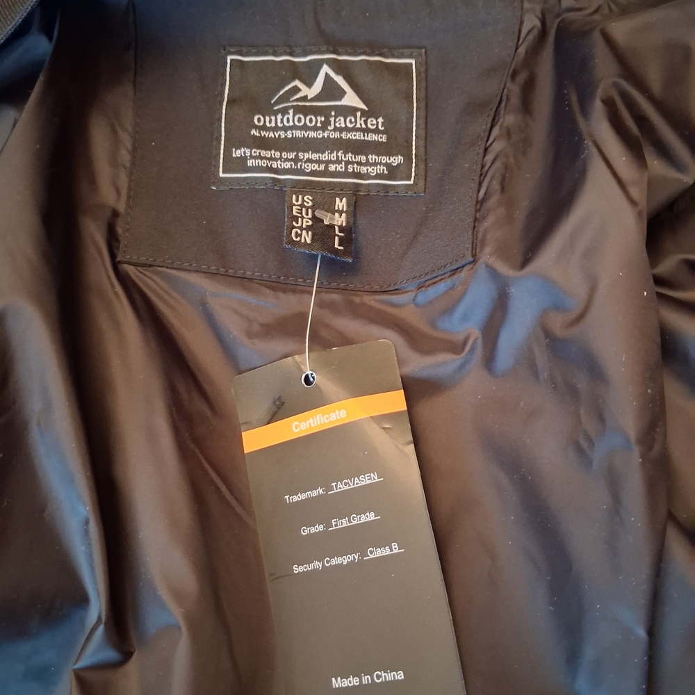 Men's Black Bomber Jacket - Classic Zip Front - Picture 9 of 12